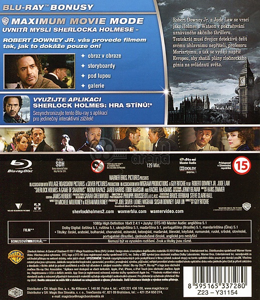 sherlock holmes a game of shadows dvd cover