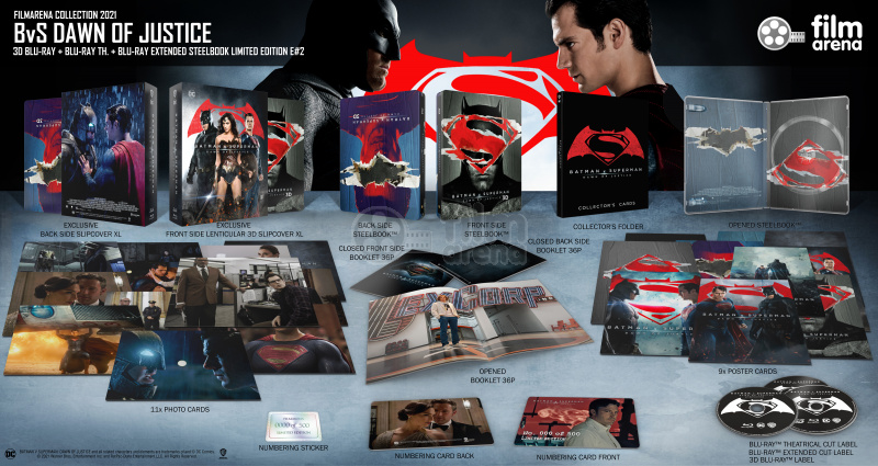 FAC #152 BATMAN v SUPERMAN: Dawn of Justice LENTICULAR 3D FULLSLIP XL  EDITION 2 3D + 2D Steelbook™ Extended cut Limited Collector's Edition -  numbered (Blu-ray 3D + 2 Blu-ray)